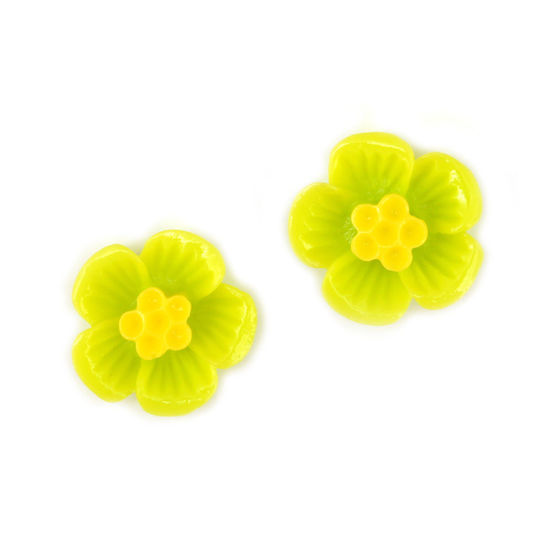 Gelb-grüne blühende Blumen