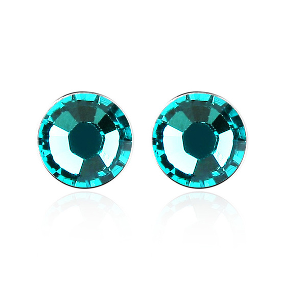 Zirkonblaue, runde Swarovski Kristalle mit Facettierung