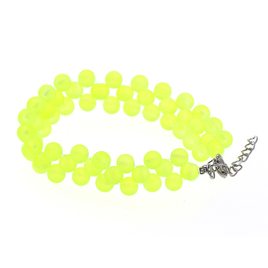 Grün-gelbe fluoreszierende Perlen