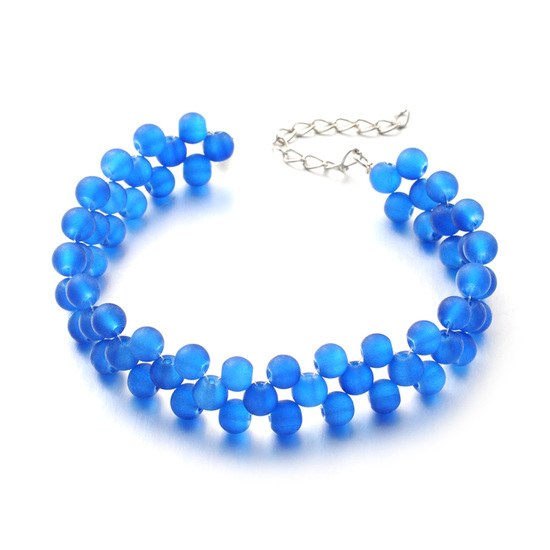 Blaue fluoreszierende Perlen