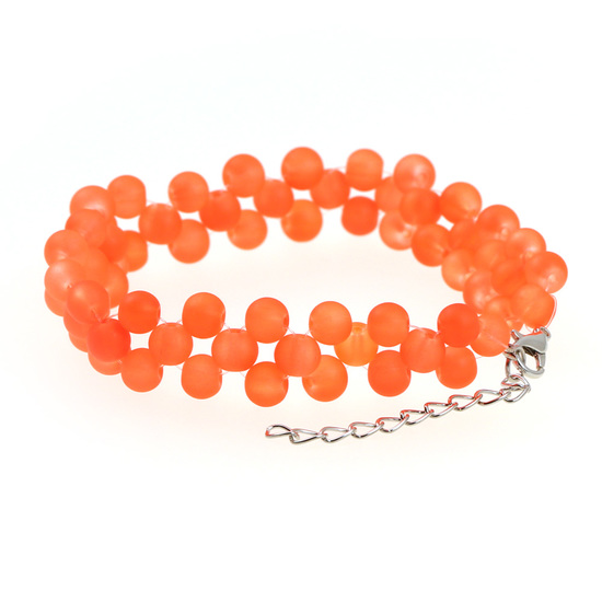 Orange fluoreszierende Perlen